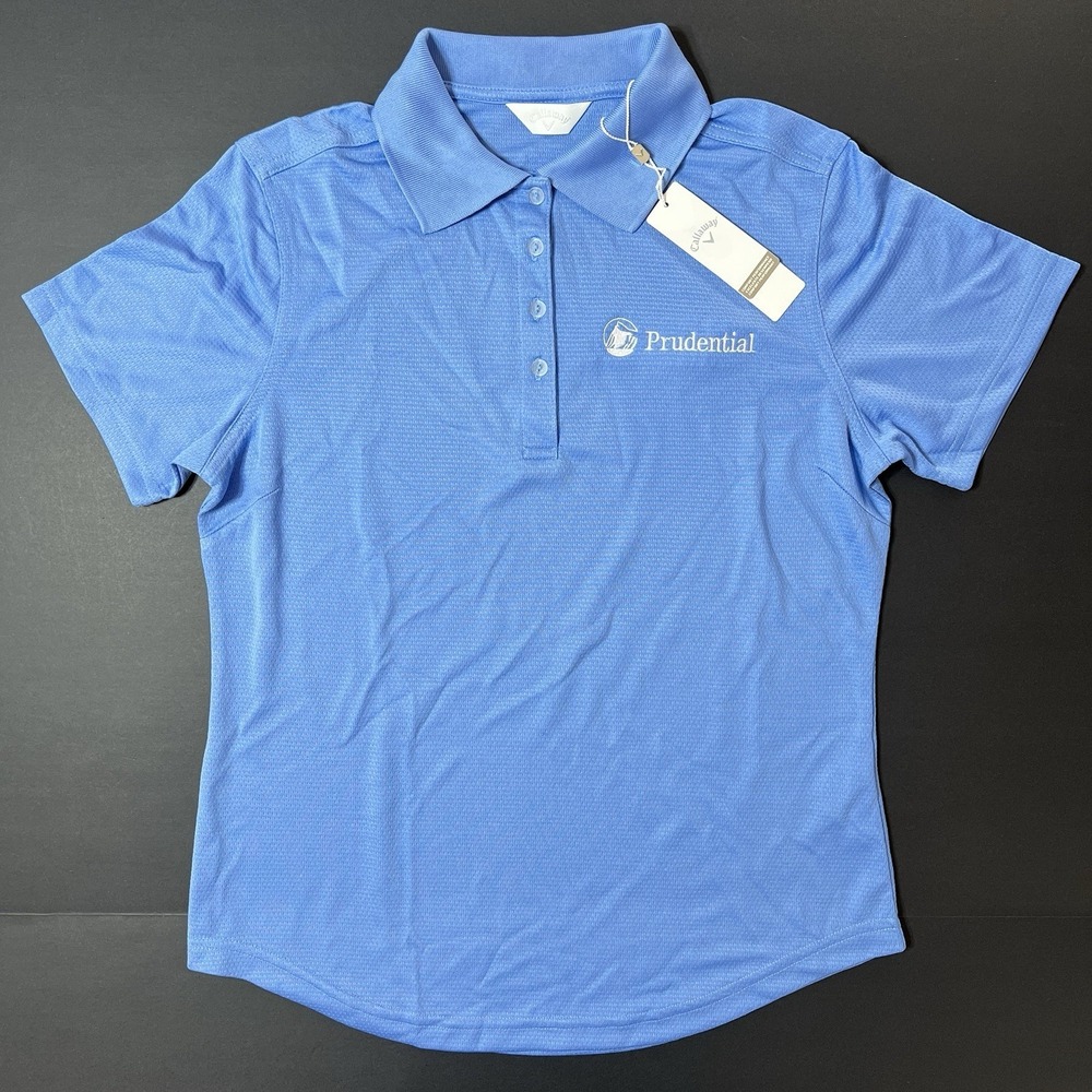 Callaway Golf Shirt Womens Small Prudential Company Logo Embroidery Blue NWT